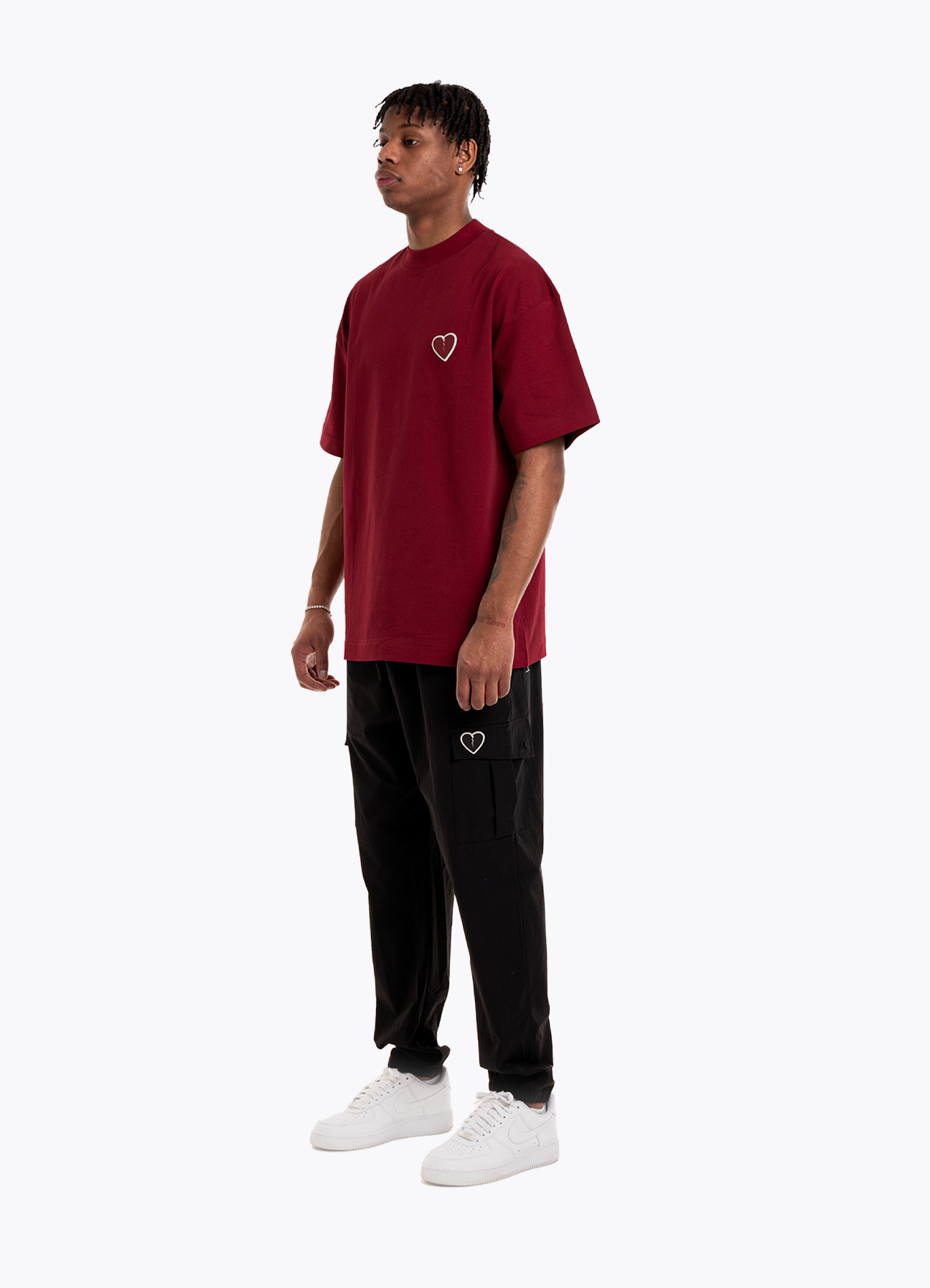 BASIC-T-Shirt BORDEAUX