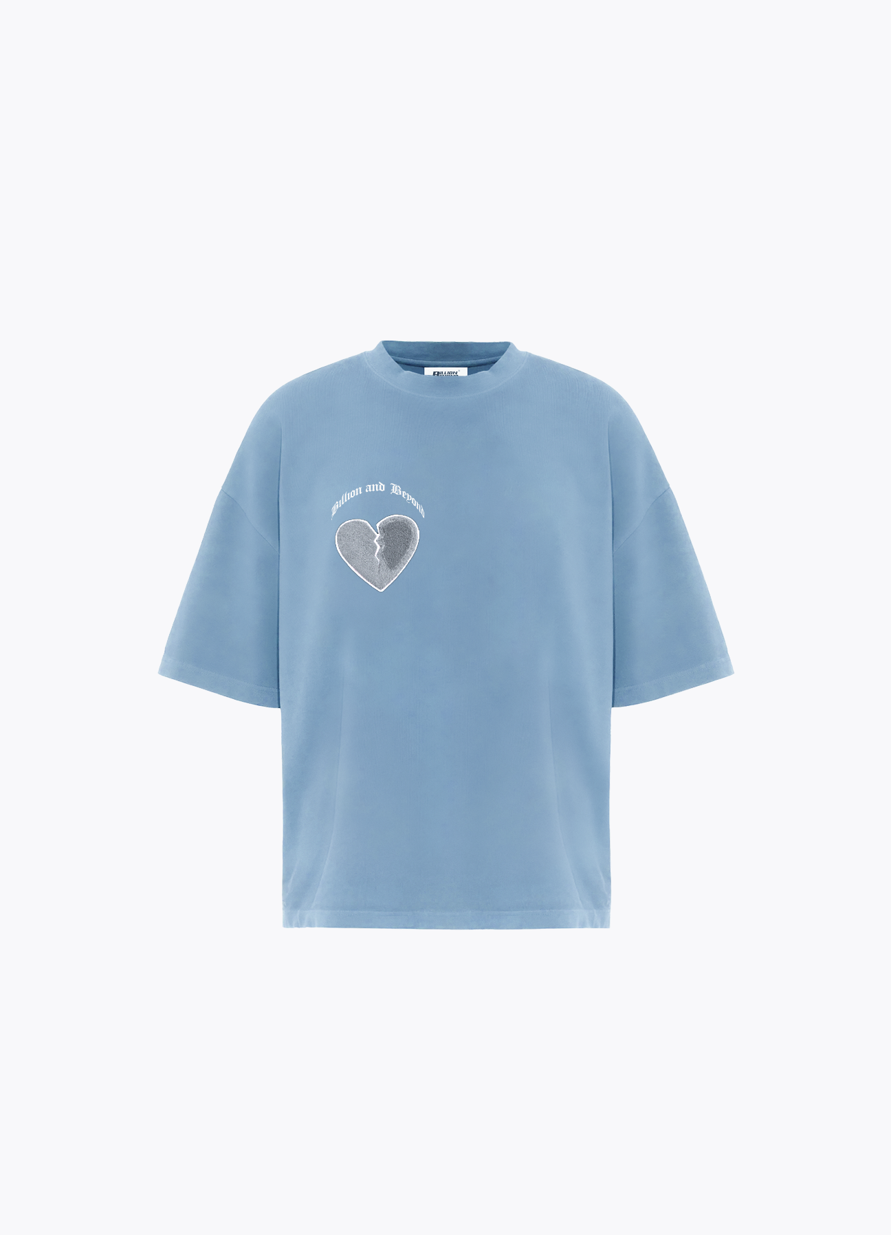 CRACK HEART T-Shirt BABYBLAU