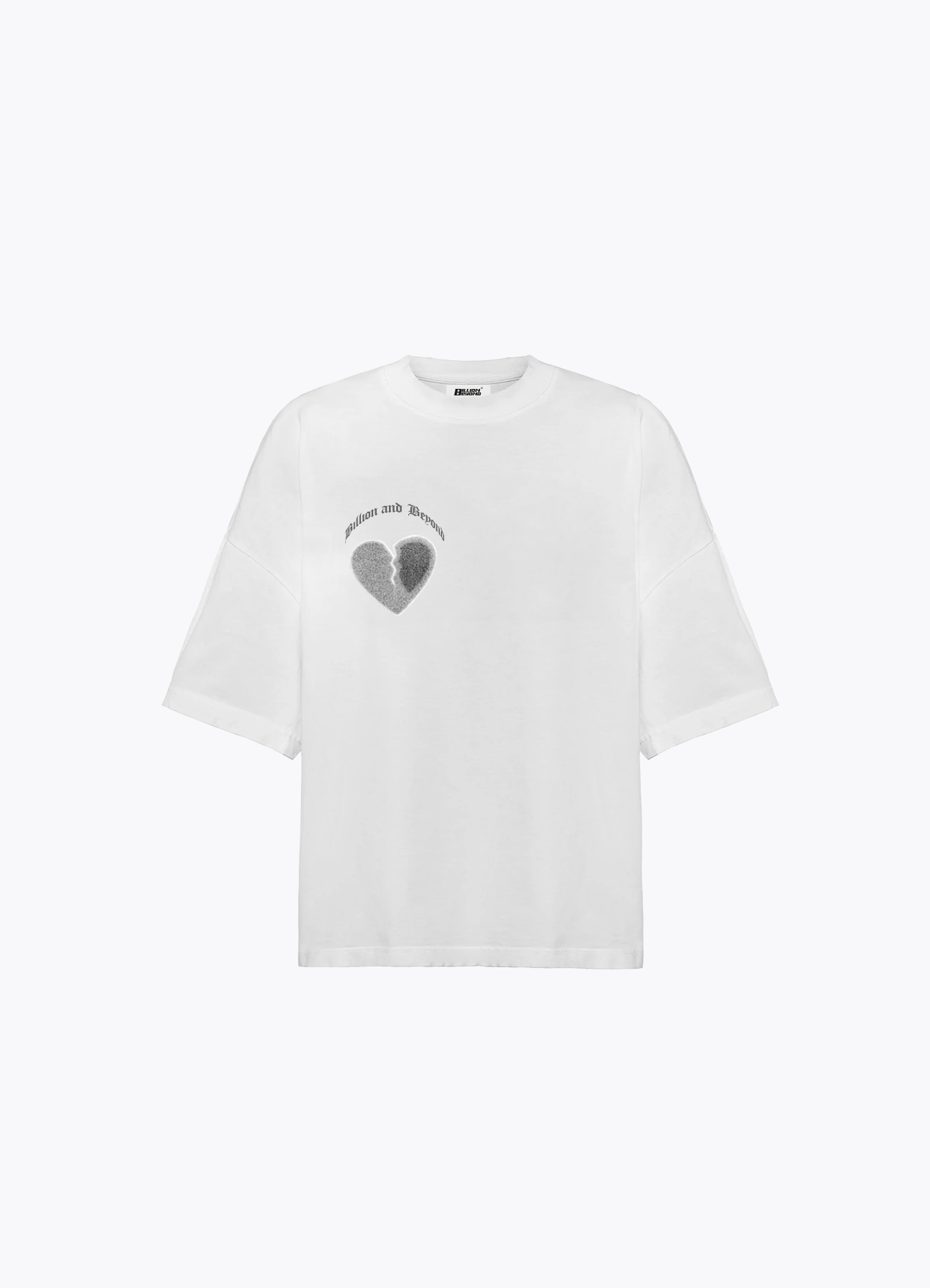 CRACK HEART T-Shirt WEISS 